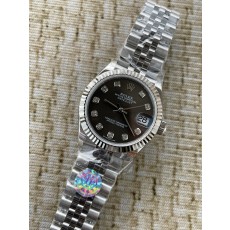 QP공장 롤렉스 데이저스트 31mm 여성용 시계 그레이다이얼 텐포인트 플루티드 베젤 쥬빌레 밴드  