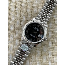 QP공장 롤렉스 데이저스트 31mm 여성용 시계 블랙 로만 다이얼 플루티드 베젤 쥬빌레 밴드  